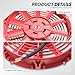 DNA Motoring 12 Inch High Performace Electric Cooling Slim Radiator Fan with Mount Kit, Red, 2PCS, RAF-12-RD+FMK-X2