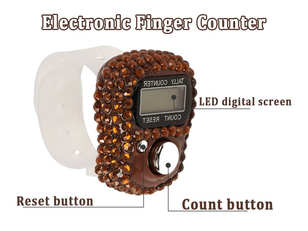 Anlising Compteur de Doigts LED, 12 Pièces Compteur Numérique Electronique, Compteur de Doigts Électronique LED, Compteur de Doigts Clicke, pour Les Score, Inventaire, Magasin (12 Couleurs)
