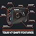 Bushnell Golf Tour V7 Shift Laser Rangefinder with Tour Trusted Slope Technology, Dual Color Display, Yardage Range Recall, 1300-Yard Range & 6X Magnification, Patriot Pack
