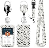 Fun Badge Holder Lanyard Fashion ID Card Holders Detachable Name Tag Clips Cute Funny Nurse Teacher Office Gifts Women Man Badge Holder (Little bit)