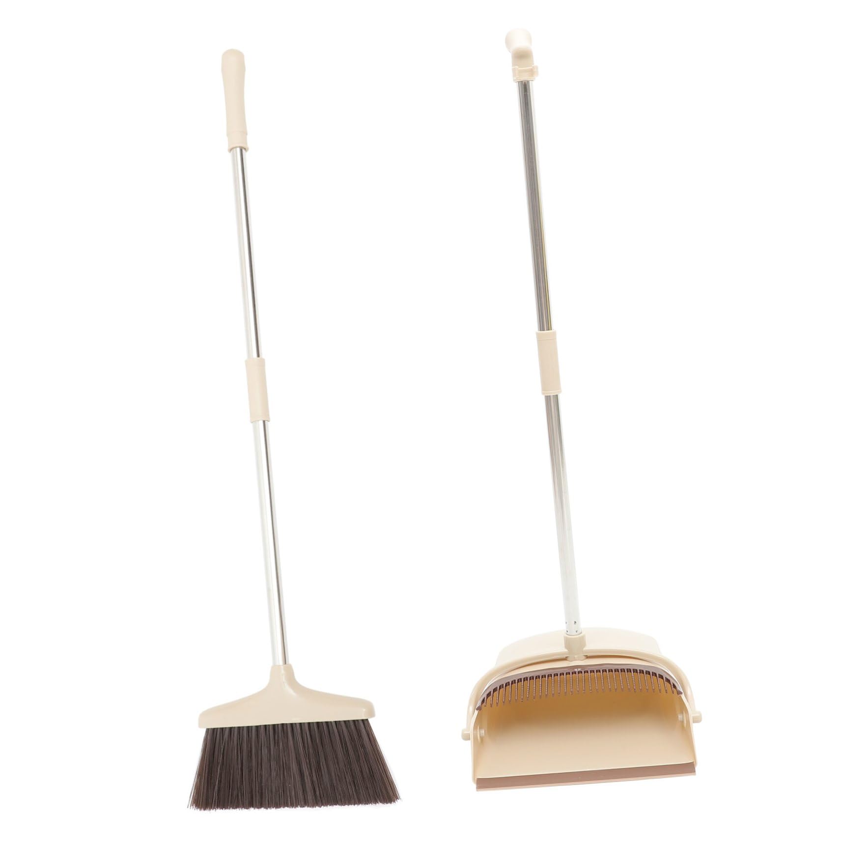 TOYANDONA Escoba Recogedor para Barrer Basura en Casa, Juego de Limpieza de Suelos Mango Largo y Cerdas Densas, 1 Set