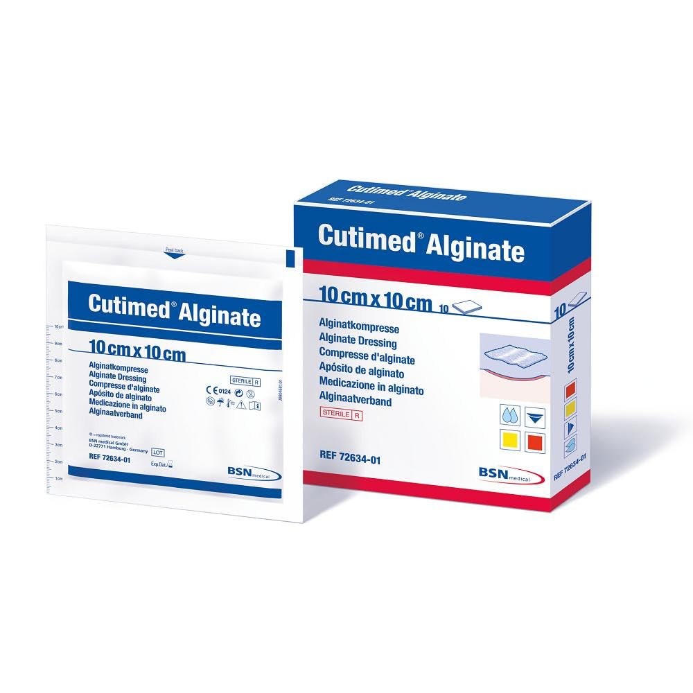 Cutimed Alginato Apósitos de alginato 5 x 5 cm, 10 unidades