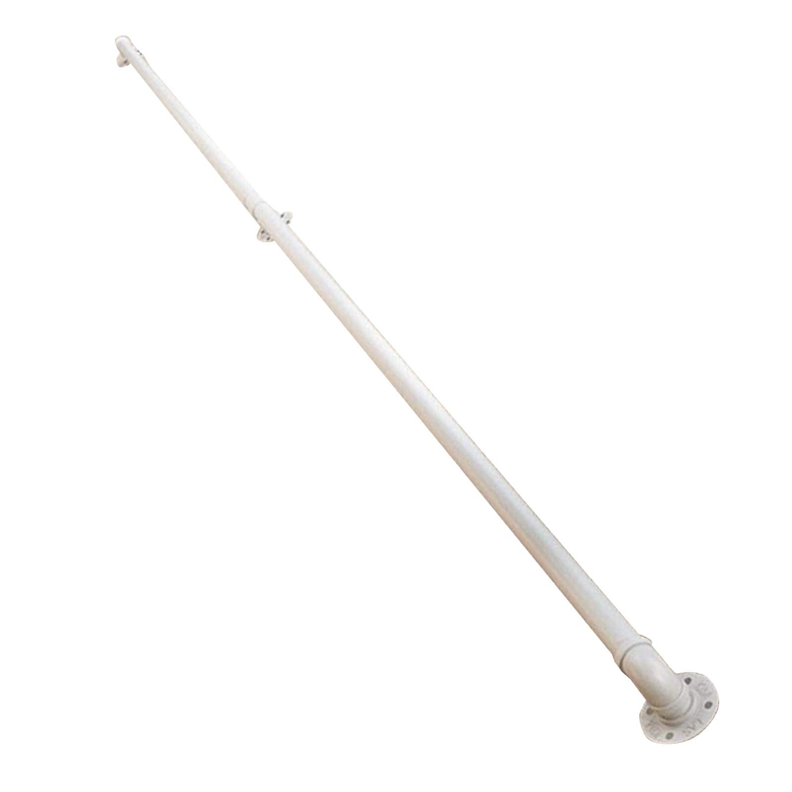 LWJSOCP White Wrought Iron Stair Banister Railing Support Kit for Indoor and Outdoor Steps 8Ft/240Cm Elderly and Kids Safety Hand Rails