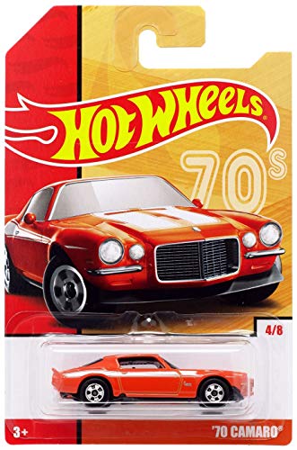 Hot Wheels Throwback Series 70s #4/8 '70 Camaro, Naranja