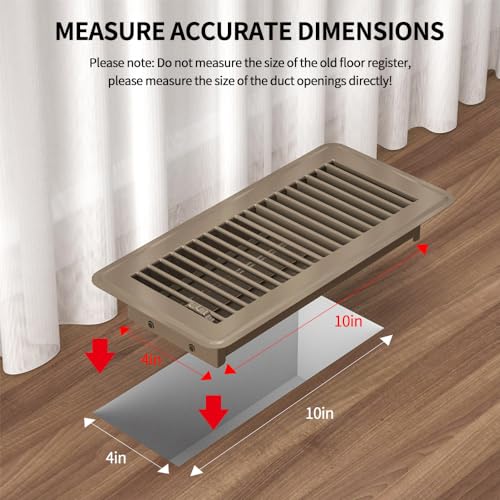 Grille d'aération de sol ajustable pour remplacer une bouche de ventilation cassée