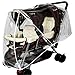ZUQ Protector de Lluvia para Silla de Paseo Transparente Cubierta de Lluvia Universal para Cochecito, Protector Impermeable para Carrito de Bebé Talla única