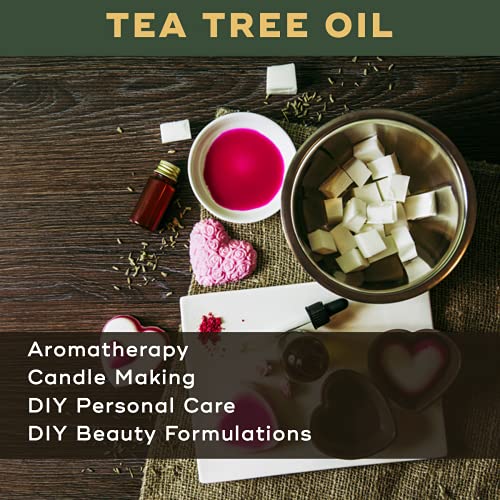 Image of Tea Tree Essential Oil - Therapeutic & Cosmetic Grade - 100 Ml For Aromatherapy, Diffuser, Soap Making, Cosmetic Making, Lotions, Creams, Diy Personal Care For Face, Hair, Skin & Body
