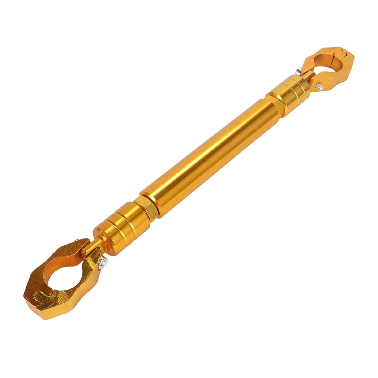 Traversa regolabile con impugnatura per manubrio moto | Rinforzo del volante del regolatore della staffa di bilanciamento 22 mm(Gold)