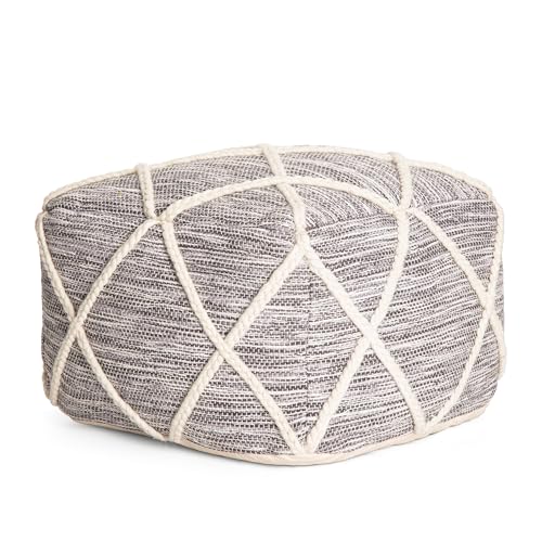 Anji Mountain Pouf Ottoman Foot Rest, Handmade Ottoman Pouf, Comfortable Foot Stool, Decorative Floor Seating for Living Room Decor, Bedroom & Home Décor Accent - Kirkwood Cityscape by Anji Mountain - Image 3