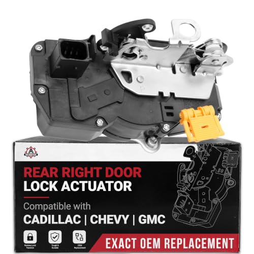 Image of Rear Passenger Side Power Door Lock Actuator - Compatible with Cadillac, Chevrolet, GMC - Escalade, Tahoe, Yukon - Door Lock Actuator Motor - OEM Door Lock Actuator - Replaces 15785127, 15896625
