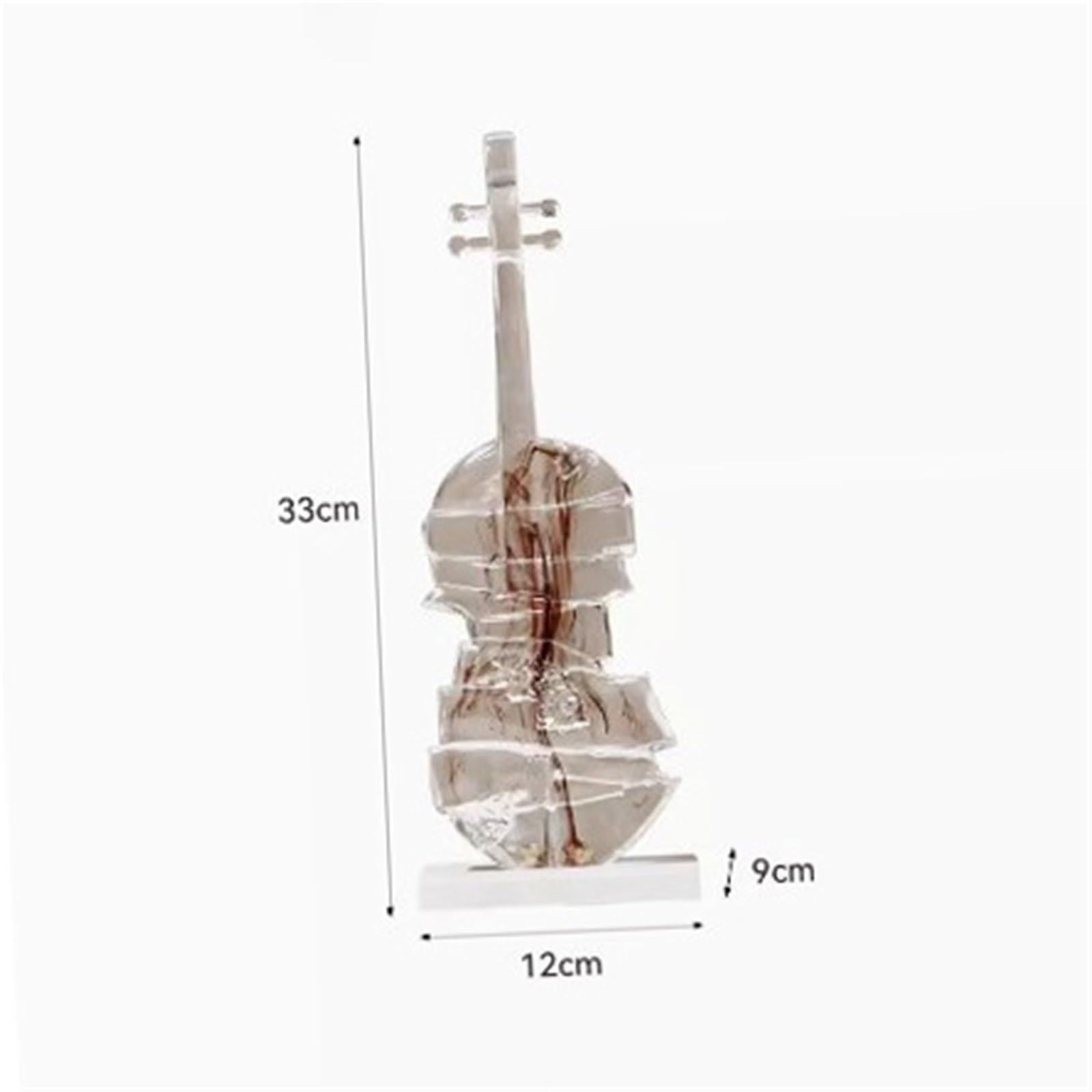 Adornos de Trompeta Adornos de Instrumentos Musicales con Forma de violín de Resina Transparente(Mini)