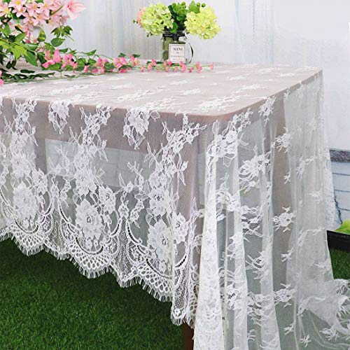 Lace Tablecloth Rectangle 60x120 White Lace Tablecloth LaceÂ TableÂ Clothes Eyelash Vintage ReusableÂ TableÂ ClothsÂ LaceÂ Tablecloth FloralÂ Embroidered Tablecloth Linen Flower Tablecloth