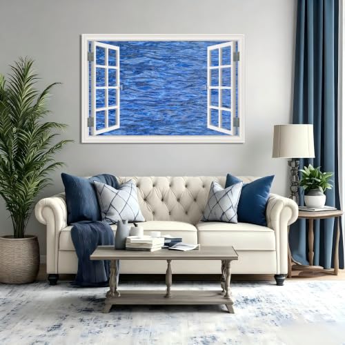 Cuadro lienzo efecto ventana con montañas nevadas para una decoración moderna 20x30cm 5