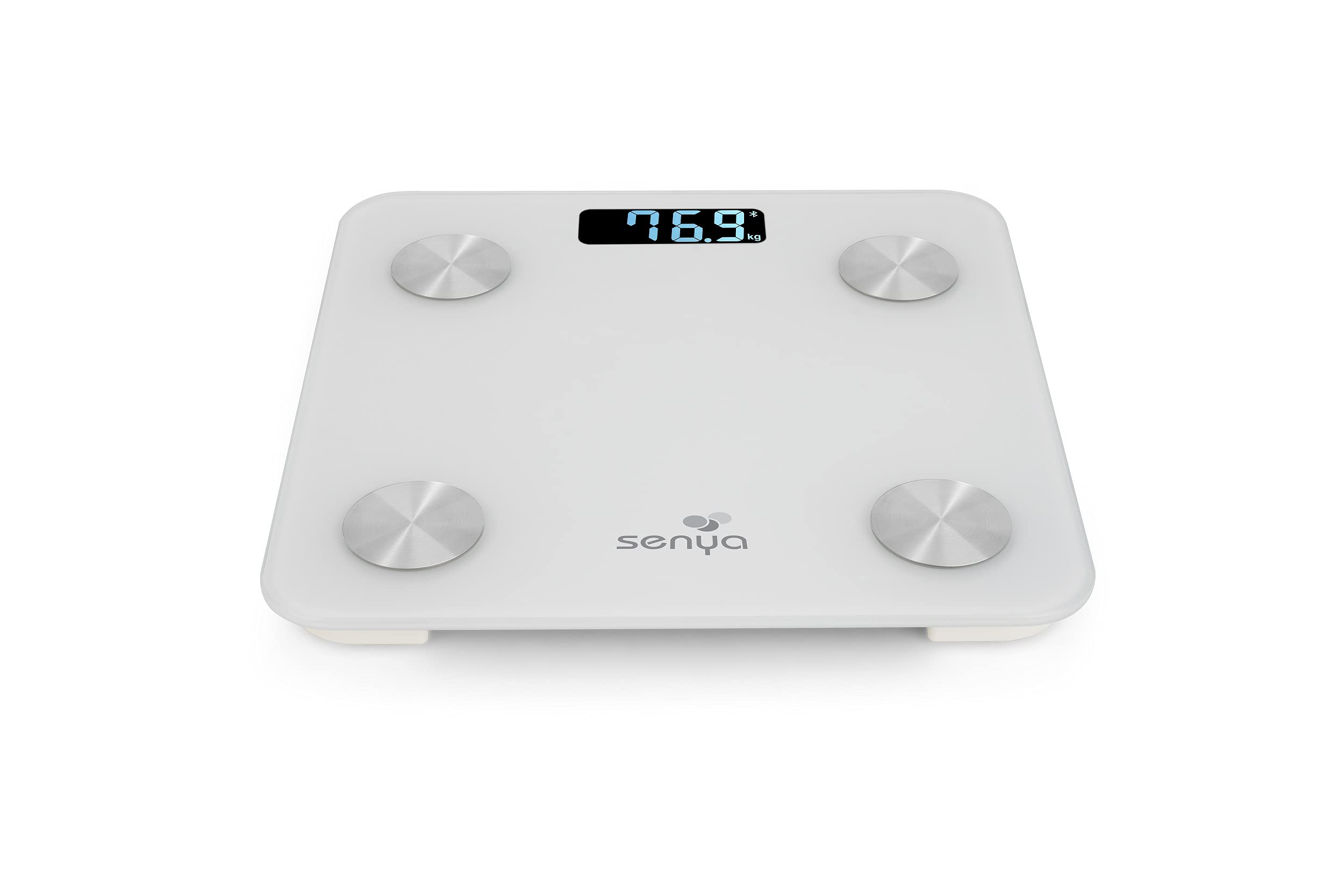 Senya SYWB-S007 - Báscula de baño con Bluetooth para un seguimiento diario de tu salud, Blanco