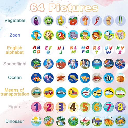Image of Flashlight Projector Toy with 64 Projector Include Dinosaurs, Vehicles, Animals , Children's Slide Flashlight Lamp, Early Education Toys Bedtime Projector for Boys Girls