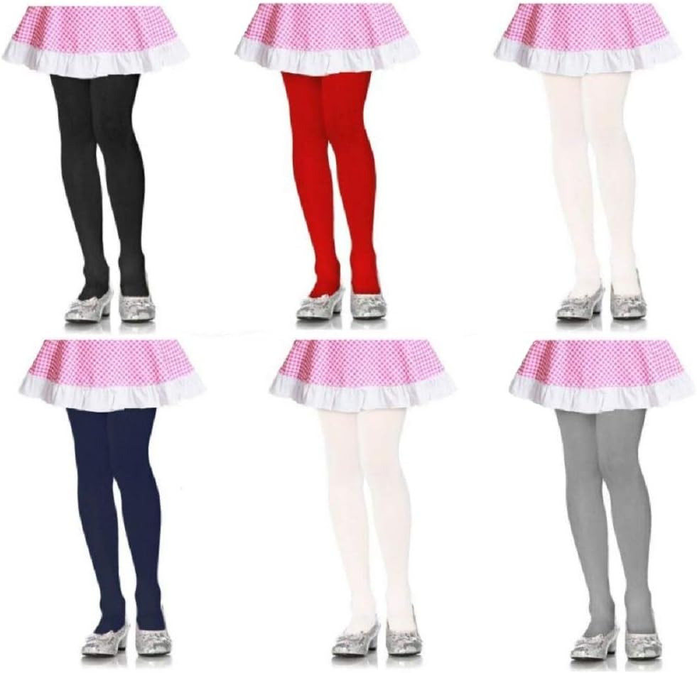 I&S 6 Pack Girl's Winter Tights Fashion Kids Stretch Comfortable Assorted Colors Prints Designs