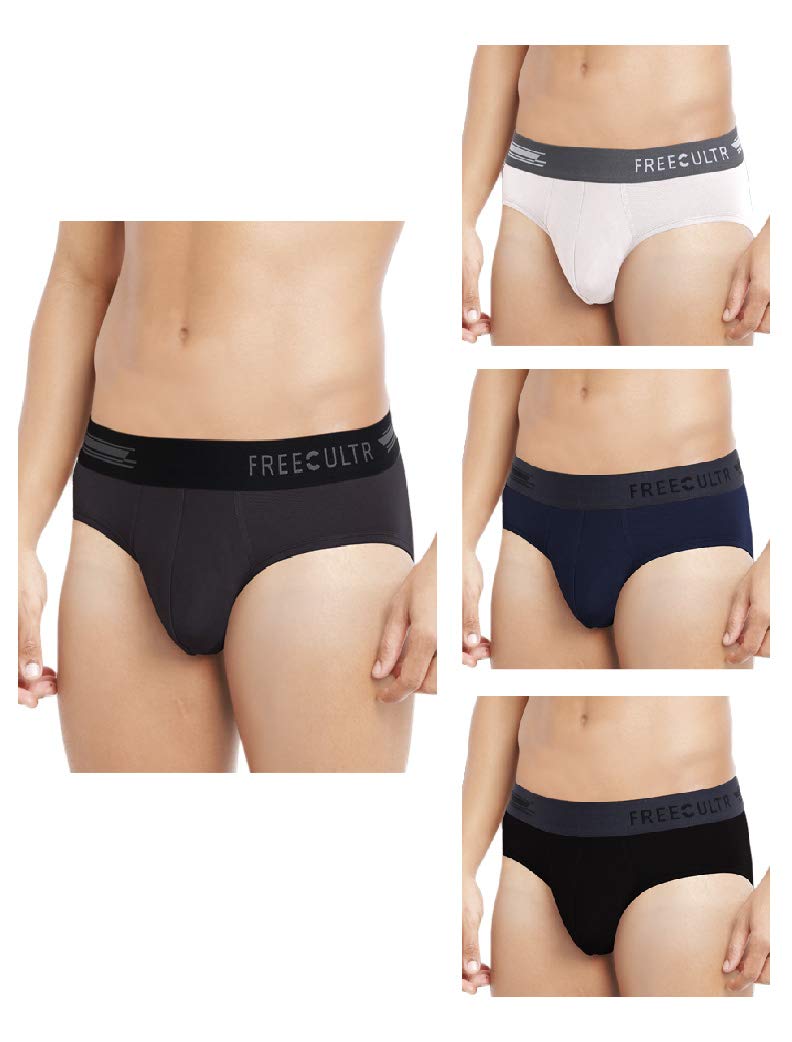 Men's Underwear Anti Bacterial Micromodal Airsoft Brief - Non Itch No Chaffing Sweat Proof Pack of 4