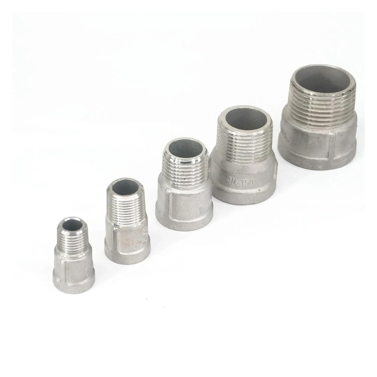 Racor de acero inoxidable 1/2 hembra macho BSP ideal para redes domésticas de agua