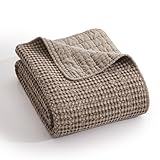 Levtex Home - Mills Waffle - Throw - Cocoa Cotton Waffle - Throw Size 50 x 60in.