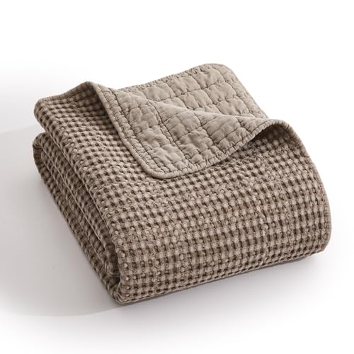 Levtex Home - Mills Waffle - Throw - Cocoa Cotton...