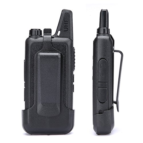Walkie Talkies LT-316 GMRS Outdoor Camping Hiking Hunting Uhf Mini Walkie Talkies 3 Watts Output 5-10 Miles Range Micro USB Charging Amateur Two Way Radio (Pair) (Black) - Thumbnail 5