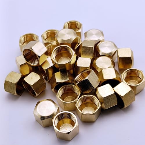 Brass 3/8 inch compression bathroom cap