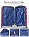 Suitour Luggage 3 Piece Sets Hard Shell Luggage Set with Spinner Wheels, TSA Lock, 20 24 28 inch Travel Suitcase Sets,Rose Red