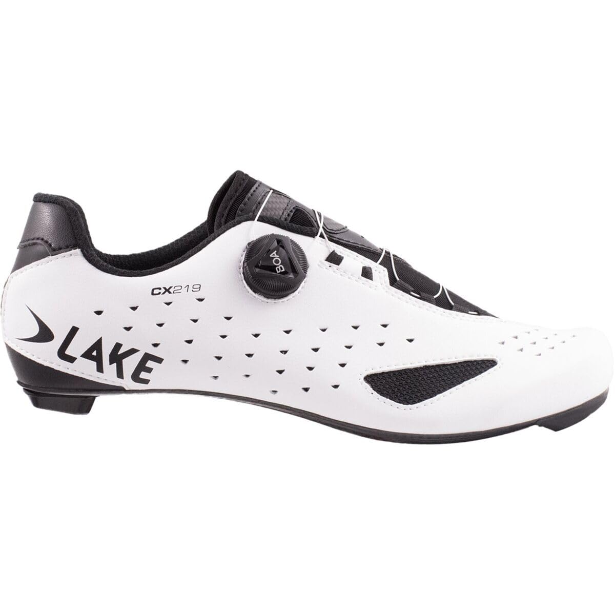 Lake Cx219 Wide Cycling Shoe - Men's White/Black, 42.0