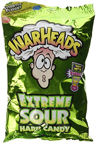 WarHeads Extreme Sour Hard Candy - Assorted Flavors (Pack of 3) 3.25 oz Bags
