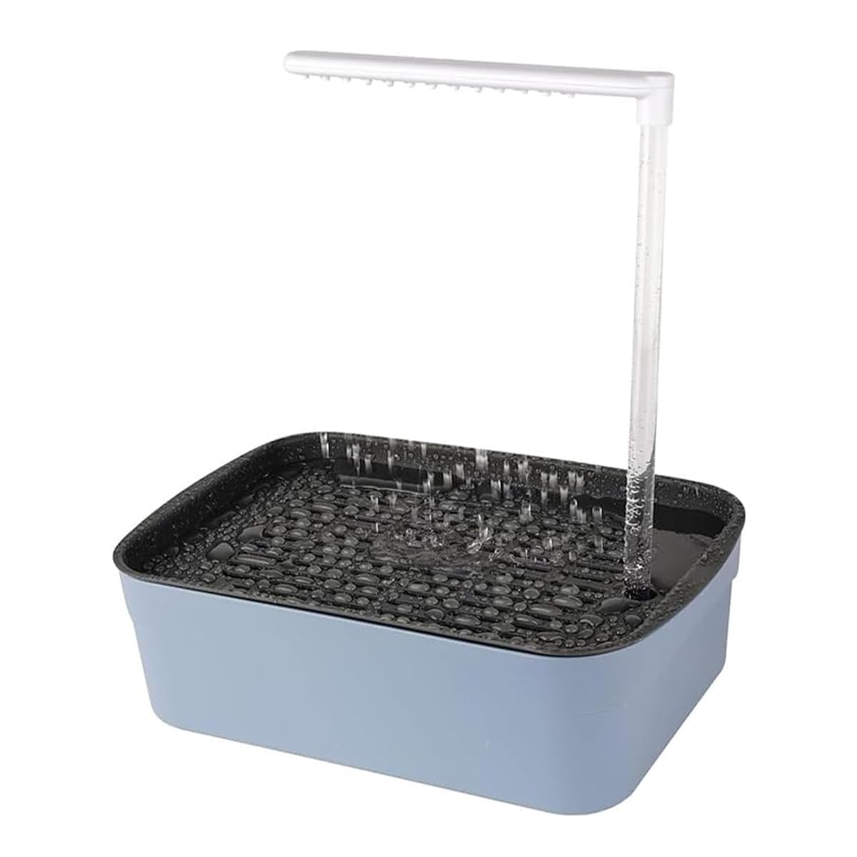 Alide Bañera para pájaros con ciclo automático de agua y múltiples grifos, ducha multiusos para loros, ducha eléctrica USB para periquitos, color gris