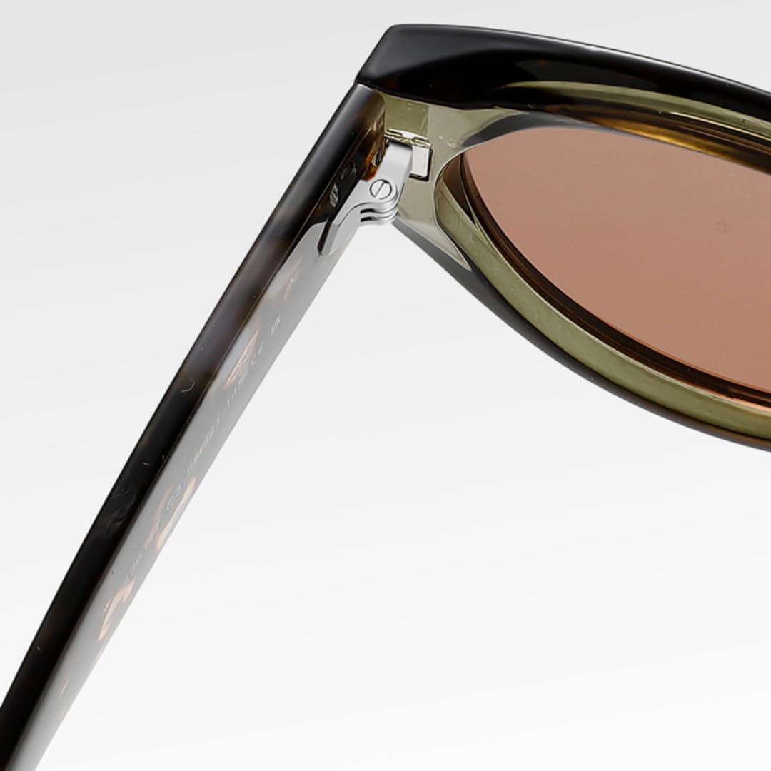 Occhiali da sole polarizzati da donna alla moda Tr90 Cat Eye UV400 in acetato