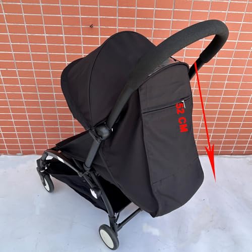 Feliliber Baby Stroller Seat Cushion and Canopy Compatible with Babyzen YOYO 2 and YOYO+, Pushchair Accessories Replacement Kit, Waterproof Double-Layer Fabric (Black)