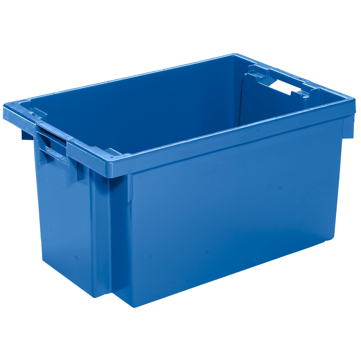 WERIT Drehstapelbehälter aus HDPE - Inhalt 50 l - Wände und Boden geschlossen, blau