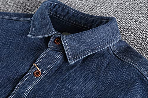 Chemise homme bleu clair broderie simple Disimlarl taille M - 4