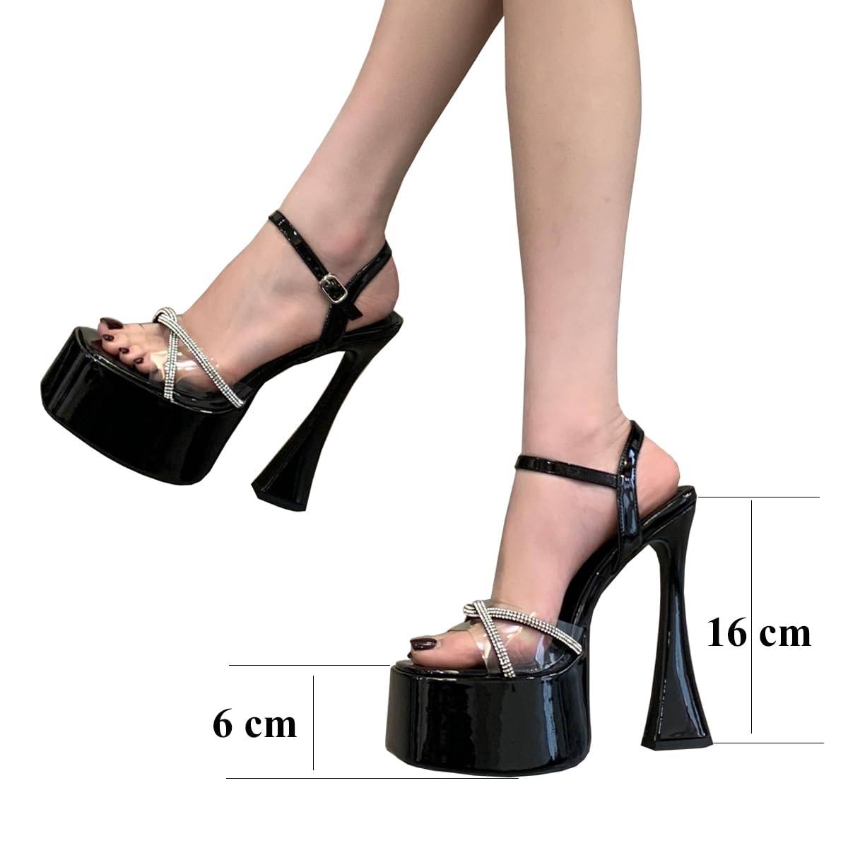 Stiletto Donna Tacco Alto Sexy Scarpe Comfort Chic Piattaforma Blocco Tacchi Sera Matrimonio Partito Danza Sandali Moda Estate