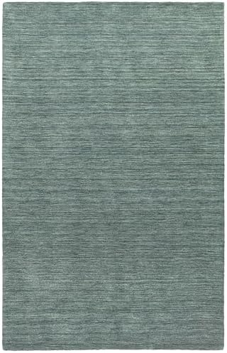 Oriental Weavers Aniston Hand-Made Wool Area Rug - 27101-10' x 13' - in Solid Light Blue - Modern Style, Hand-Made Wool Rugs, Family, Dining, Living Room Rug