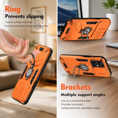 AeoFit Store AeoFit Sliding Camera Case for Infinix Note 50x 5G Orange - Image 5