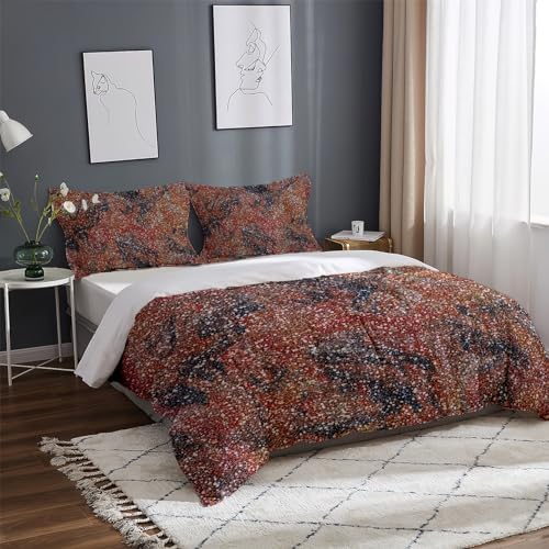 Juego de ropa de cama de microfibra 3 piezas con funda nórdica moderna 4