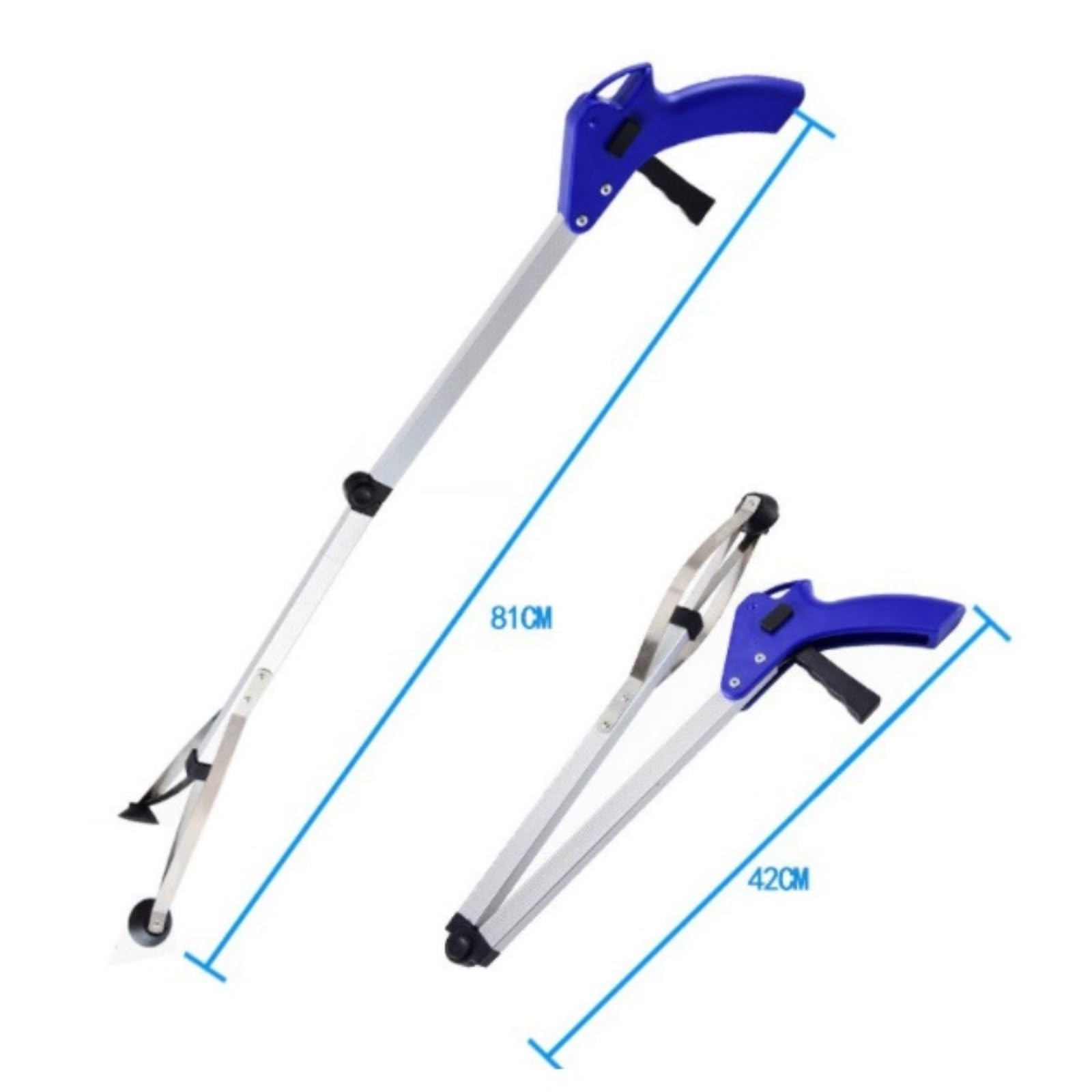 Hogar Pinza Recoge Objetos 2 Herramientas De Agarre Plegables Y Ligeras For Recoger Objetos Recogedor Basura Para Jardines(Rot)