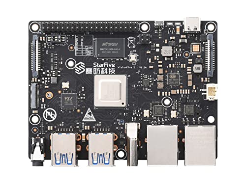 Waveshare VisionFive2 RISC-V Single Board Computer, StarFive JH7110 Processor, with Integrated 3D GPU, 8GB LPDDR4 RAM, 40PIN GPIO Interface, Compatible with Raspberry Pi
