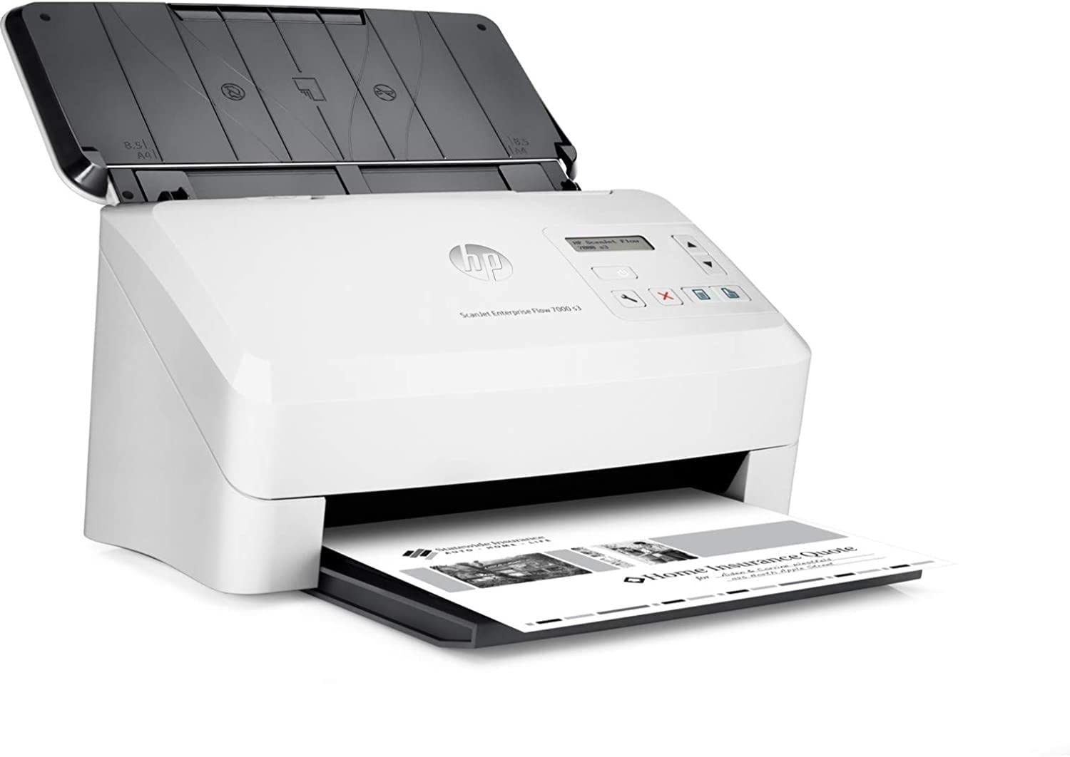 HP Scanjet Enterprise Flow 7000 S3 (L2757A), Doppia Scansione a Singolo Passaggio, Formato A3, Professionale per Documenti e Immagini, Piccolo e Sottile, Bianco