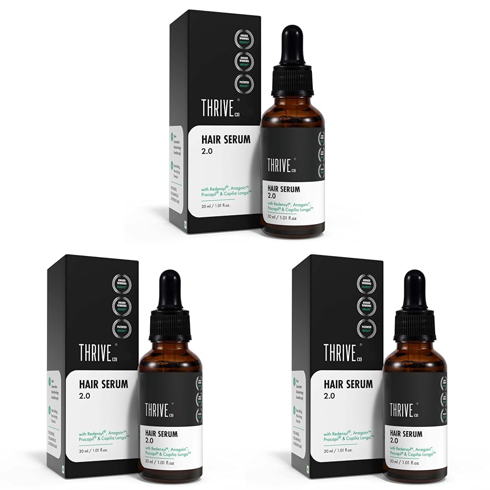 ThriveCo Hair Growth Serum 2.0 For Hair Growth & Hair Fall Control | with Redensyl + Anagain + Rosemary + Procapil + Capilia Longa | For Men & Women | 30ml (Pack of 3)