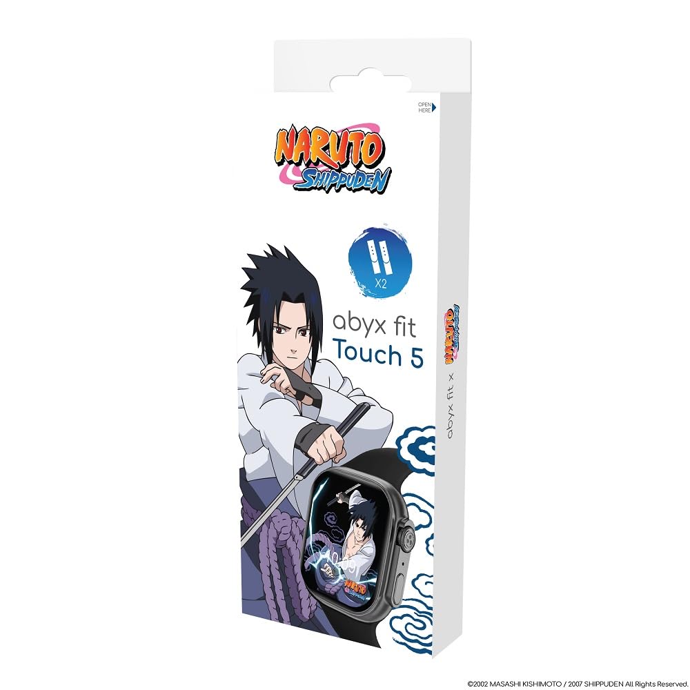 Abyx Fit Touch 5 - Sasuke Edition inteligentny zegarek z ekranem dotykowym AMOLED 1,75 cala, funkcja telefonu, monitorowanie stanu zdrowia (ciśnienie krwi, tętno, sen, SpO2) i sport.