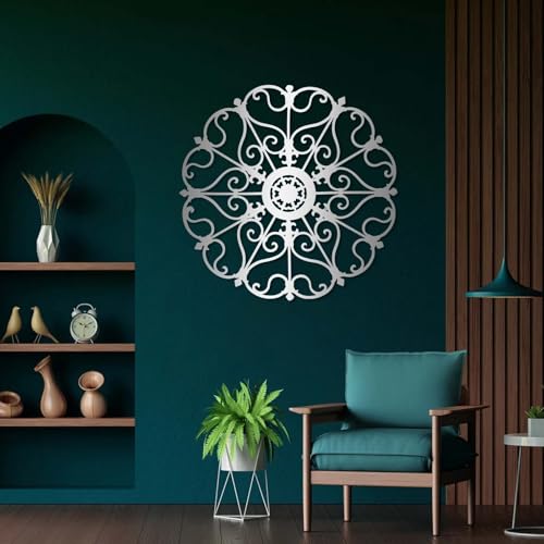 Décoration murale en métal cœur minimaliste en fer forgé noir