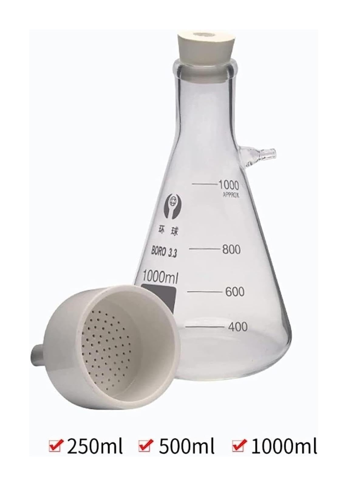 Zestaw szklanych filtrów próżniowych