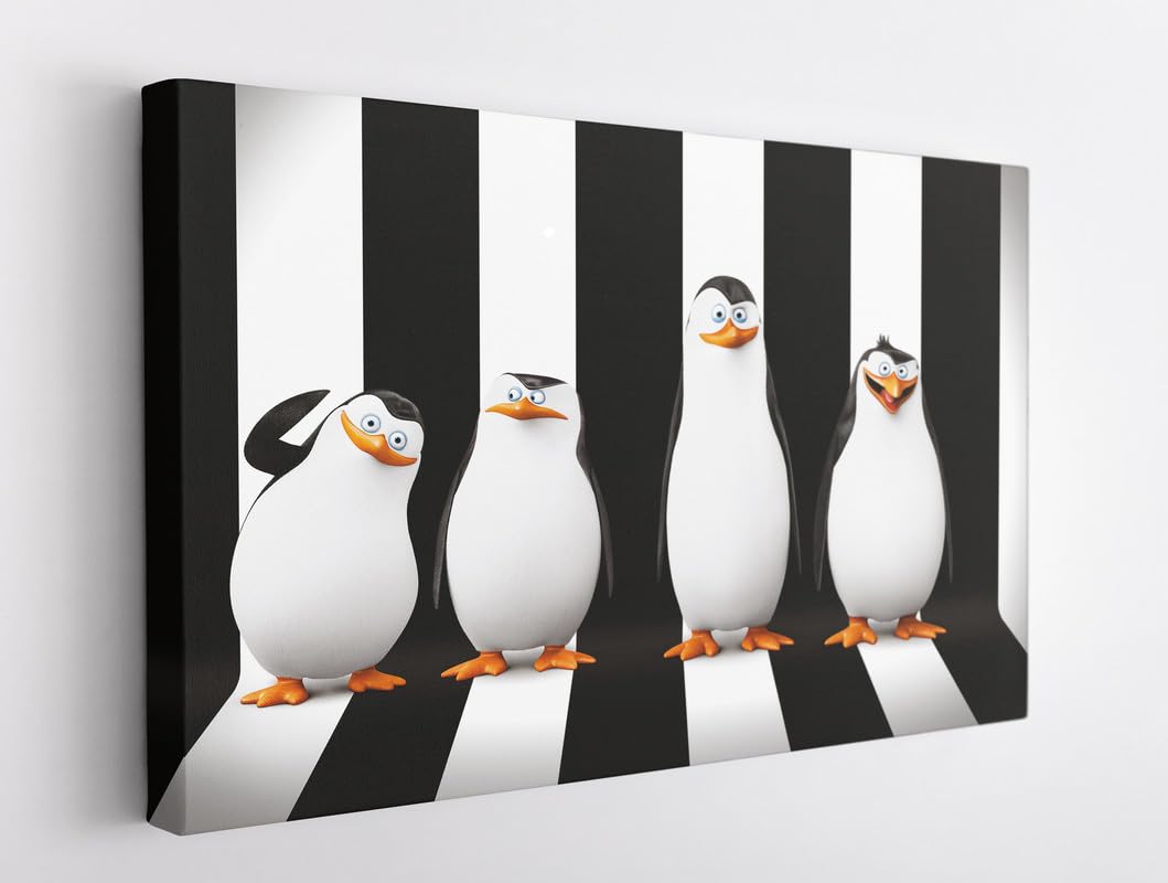 BPA® Penguins Of Madagascar Canvas For Home And Office Décor (30x40)