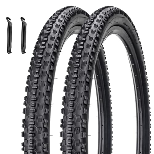 Pneu de vélo de montagne 29 pouces souple et pliable haute adhérence VTT - Lot de 2