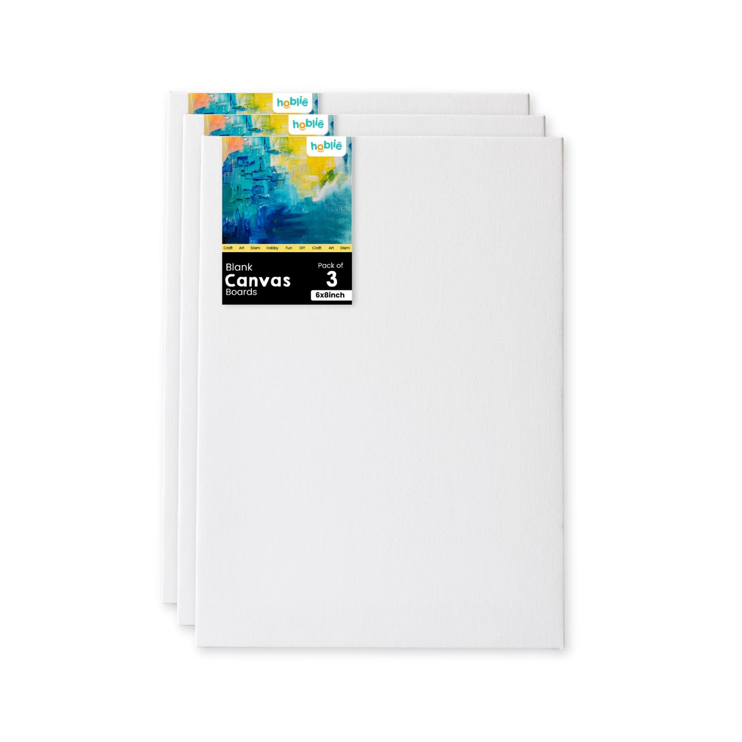 hoblie Canvas Board Set | 6 X 8 Inch, 2mm Cotton Canvas Board for Oil & Acrylic Painting - Pack of 3-image-49