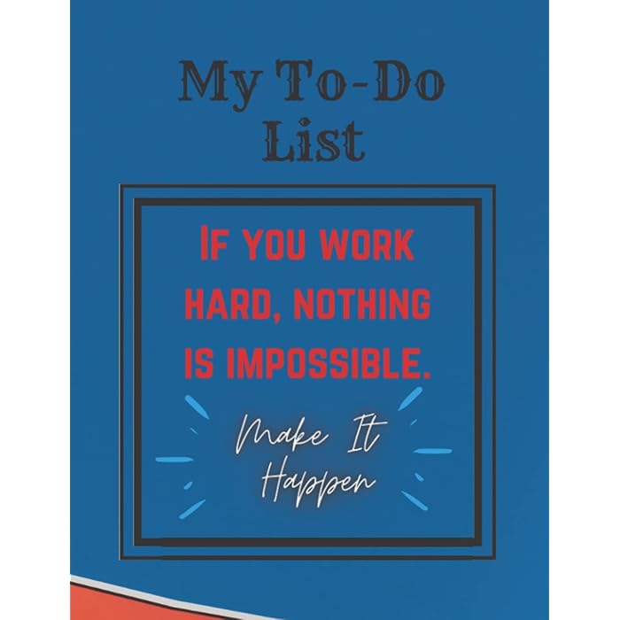 Buy My To Do List Notebook Time Management To Do List Template By 