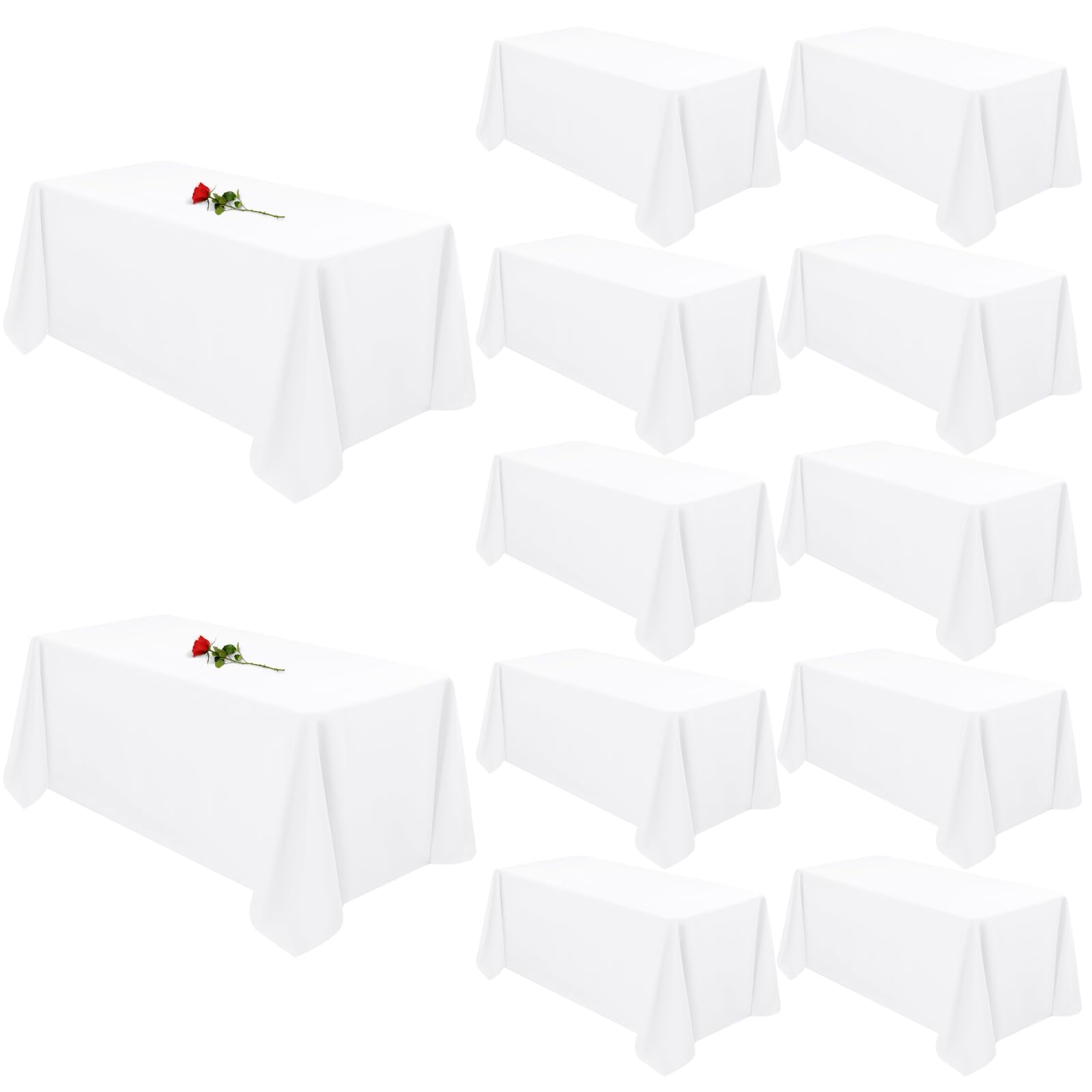 YMHPRIDE 12-Pack White Tablecloth